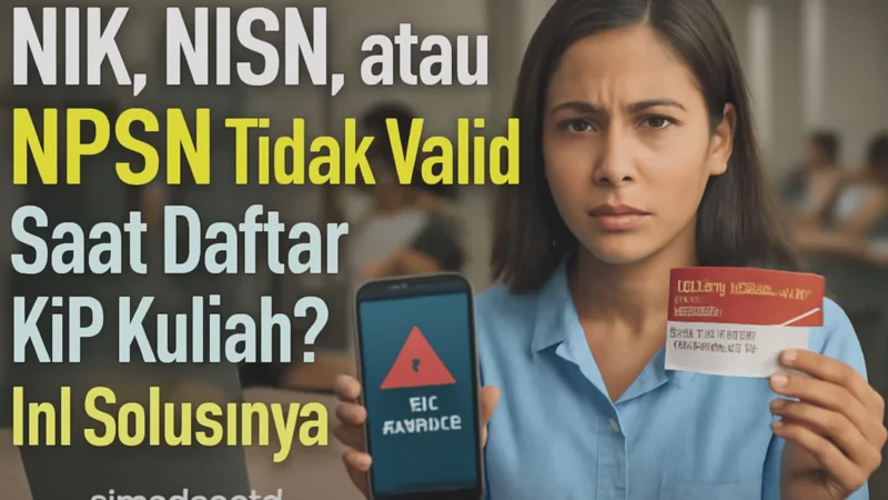 NIK, NISN, atau NPSN Tidak Valid Saat Daftar KIP Kuliah? Ini Solusinya