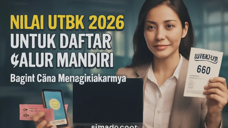 Nilai UTBK 2026 untuk Daftar Jalur Mandiri, Begini Cara Menggunakannya