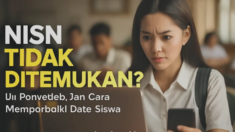 NISN Tidak Ditemukan? Ini Penyebab dan Cara Memperbaiki Data Siswa