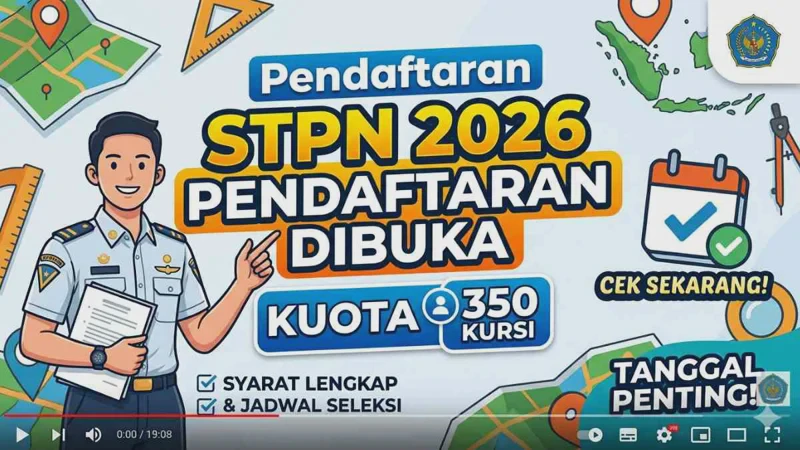 Pendaftaran STPN 2026 Resmi Dibuka, Cek Syarat dan Cara Lolos Kuota 350 Kursi Terbaru