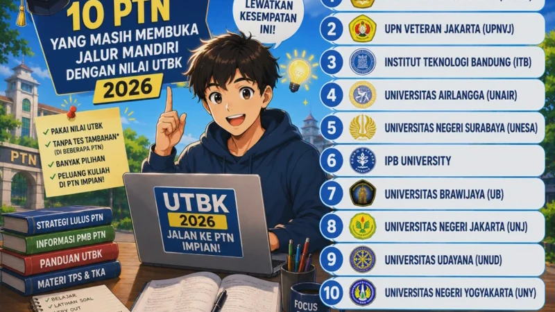 Peserta Tidak Lolos SNBT 2026 Bisa Pakai Nilai UTBK untuk Jalur Mandiri?