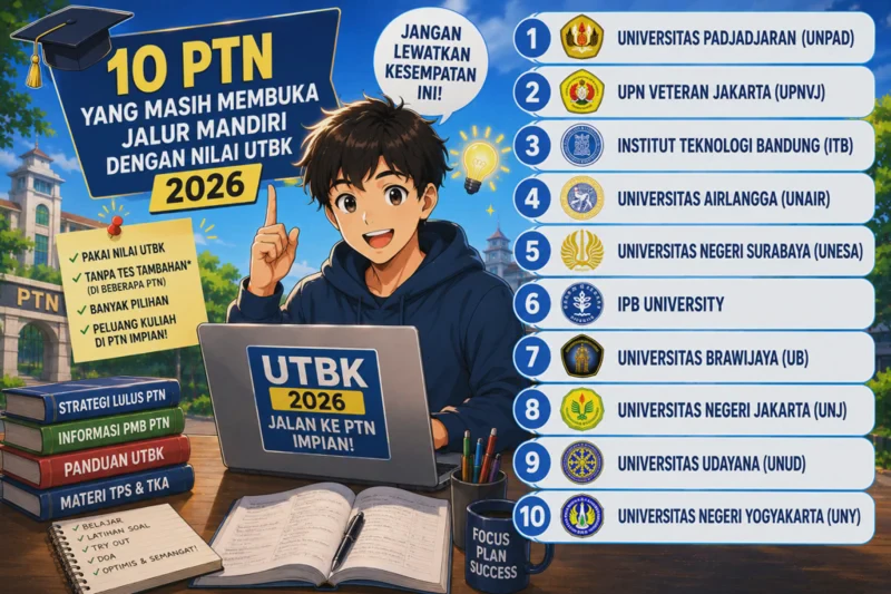 Peserta Tidak Lolos SNBT 2026 Bisa Pakai Nilai UTBK untuk Jalur Mandiri?