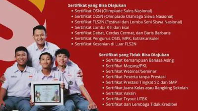 Piagam Prestasi untuk SPMB 2026: Jenis Sertifikat yang Bisa Digunakan