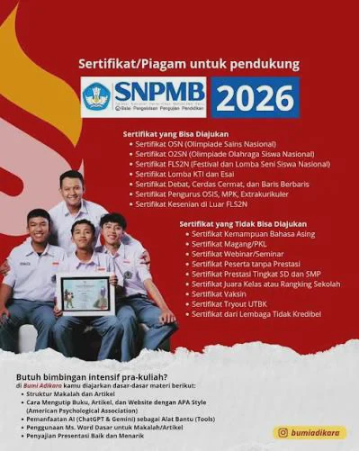 Piagam Prestasi untuk SPMB 2026: Jenis Sertifikat yang Bisa Digunakan