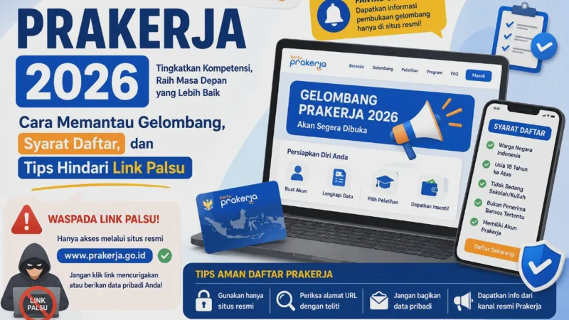 Prakerja 2026: Cara Memantau Gelombang, Syarat Daftar, dan Tips Hindari Link Palsu