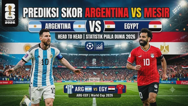 Prediksi Skor Argentina vs Mesir: Head to Head, Statistik di Piala Dunia 2026