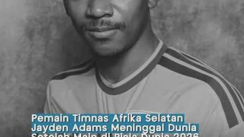 Profil Jayden Adams Pemain Timnas Afrika Selatan yang Tutup Usia Usai Piala Dunia 2026