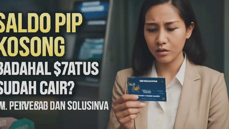 Saldo PIP Kosong Padahal Status Sudah Cair? Ini Penyebab dan Solusinya