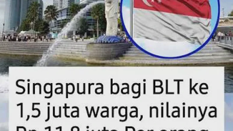 Singapura Cairkan Bansos untuk 1,5 Juta Warga, Nilainya Tembus Rp11,8 Juta Per Orang