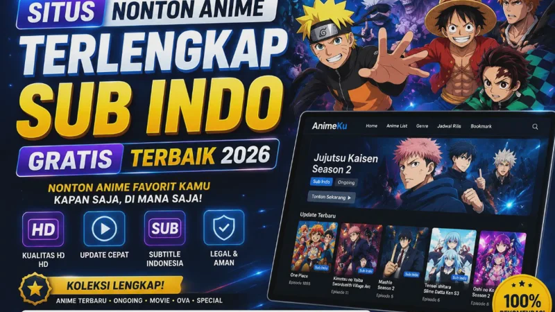Situs Nonton Anime Terlengkap Sub Indo Gratis Terbaik 2026