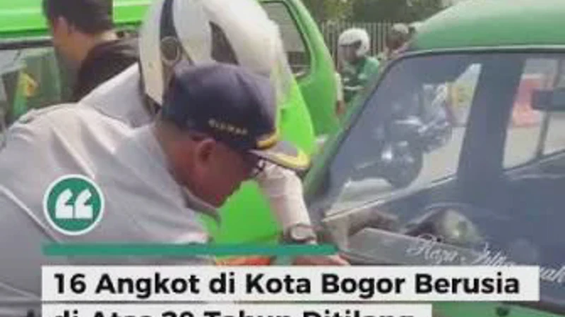 Sopir Angkot Bogor Nekat Hapus Tanda Usia Kendaraan Siap-Siap Kena Tindak Tegas Dishub