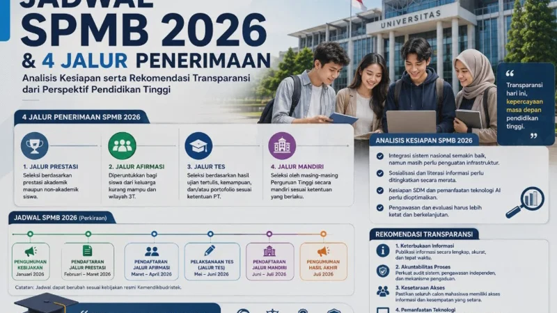 Jadwal SPMB 2026 dan 4 Jalur Penerimaan: Analisis Kesiapan serta Rekomendasi Transparansi dari Perspektif Pendidikan Tinggi