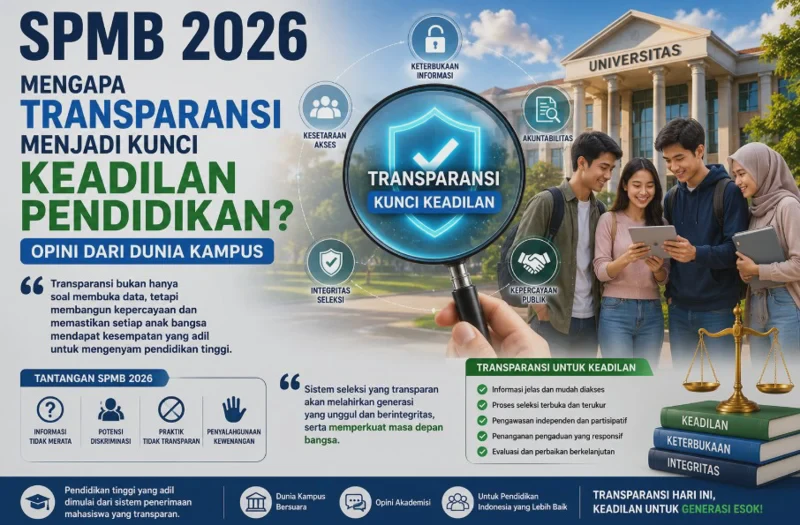 SPMB 2026: Mengapa Transparansi Menjadi Kunci Keadilan Pendidikan? Opini dari Dunia Kampus