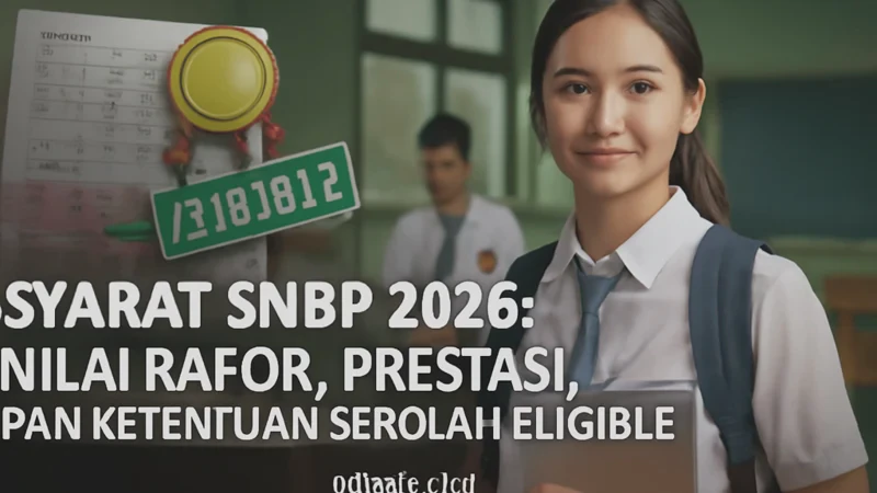 Syarat SNBP 2026: Nilai Rapor, Prestasi, dan Ketentuan Sekolah Eligible