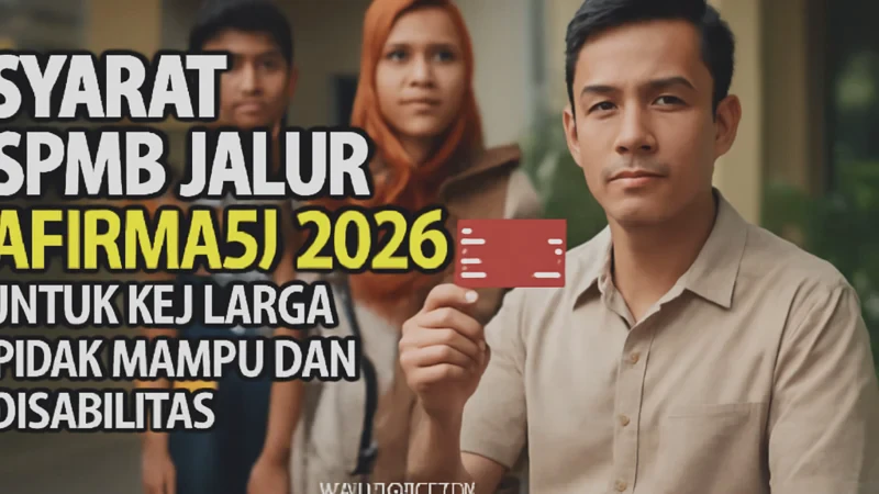 Syarat SPMB Jalur Afirmasi 2026 untuk Keluarga Tidak Mampu dan Disabilitas