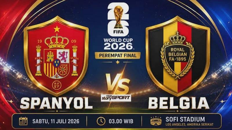 Tempat Menonton Live Streaming Spanyol vs Belgia di Piala Dunia 2026