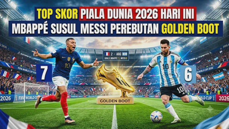 Top Skor Piala Dunia 2026 Hari Ini, Mbappe Susul Messi Perebutan Golden Boot