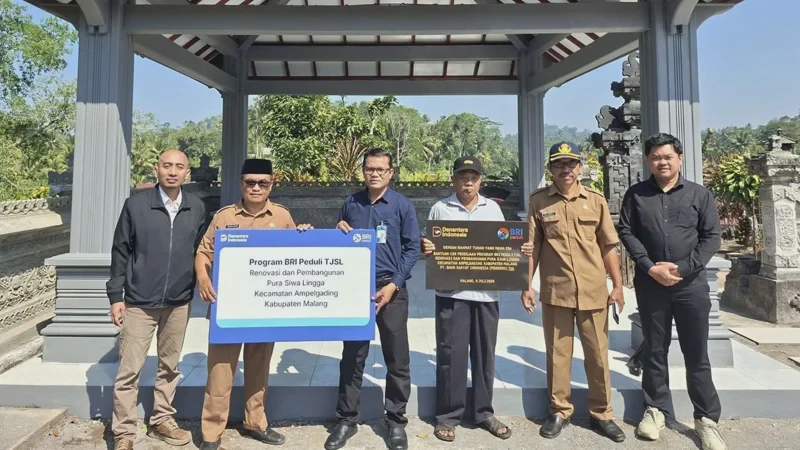 Wujud Toleransi, BRI Malang Bangun Balai Wantilan Pura Siwa Lingga Lewat Program TJSL